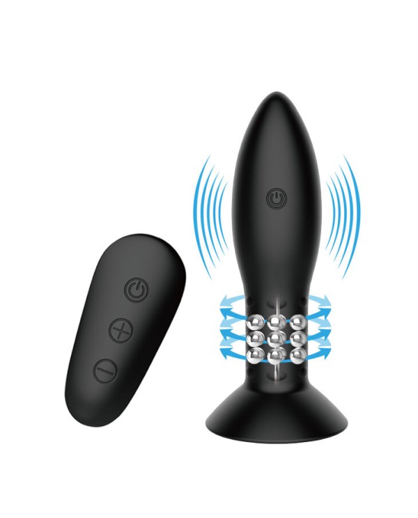 MR PLAY PLUG CON BOLAS ROTADORAS NEGRO CONTROL REMOTO