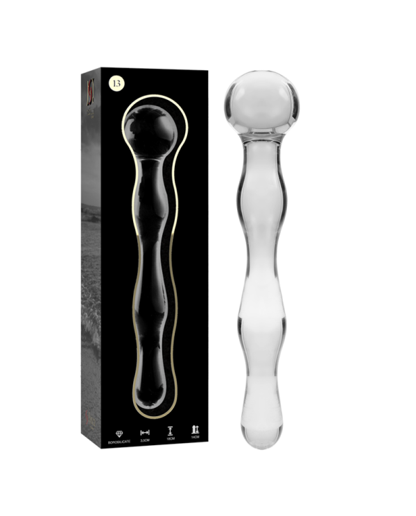 NEBULA SERIES BY IBIZA MODELO 13 DILDO CRISTAL BOROSILICATO 18 X 35 CM TRANSPARENTE