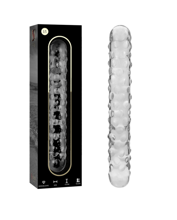 NEBULA SERIES BY IBIZA MODELO 15 DILDO CRISTAL BOROSILICATO 185 X 3 CM TRANSPARENTE