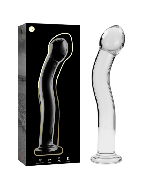 NEBULA SERIES BY IBIZA MODELO 18 DILDO CRISTAL BOROSILICATO 185 X 35 CM TRANSPARENTE