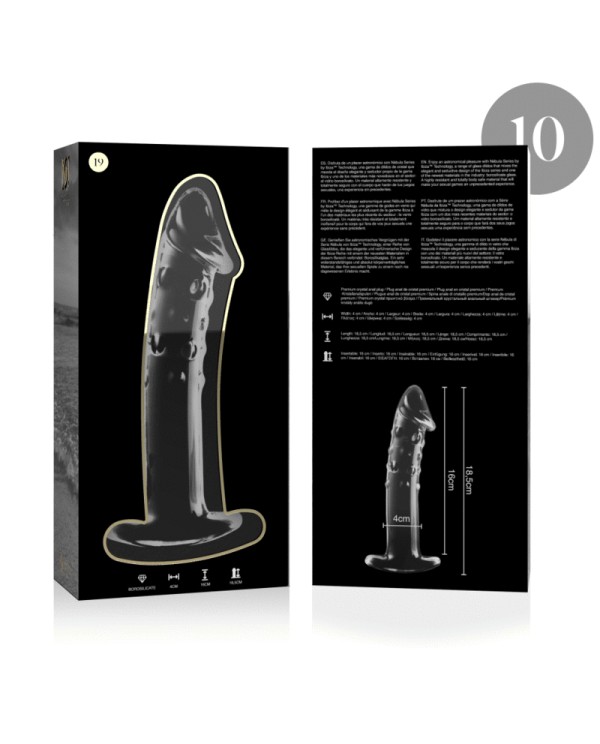 NEBULA SERIES BY IBIZA MODELO 19 DILDO CRISTAL BOROSILICATO 185 X 4 CM TRANSPARENTE