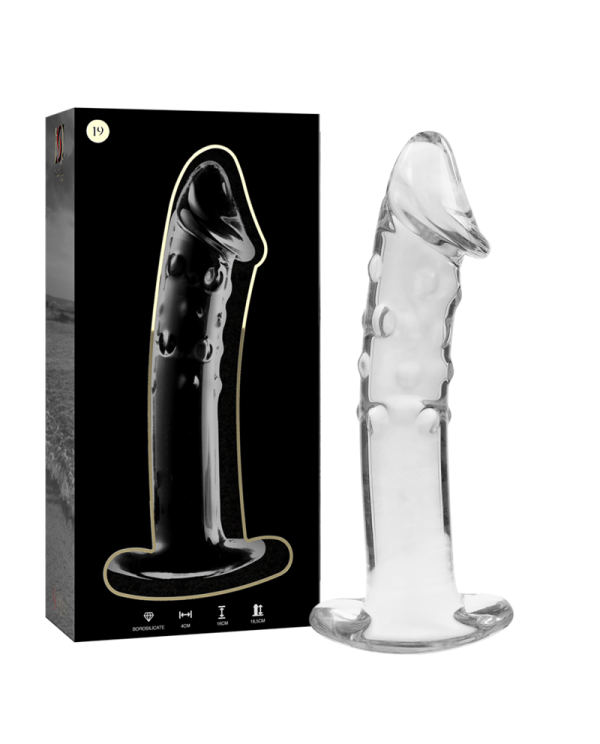 NEBULA SERIES BY IBIZA MODELO 19 DILDO CRISTAL BOROSILICATO 185 X 4 CM TRANSPARENTE