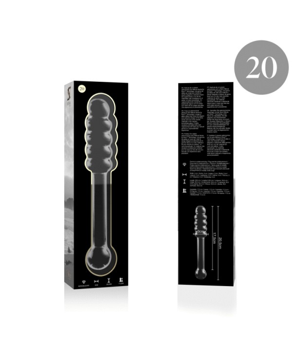 NEBULA SERIES BY IBIZA MODELO 20 DILDO CRISTAL BOROSILICATO 205 X 3 CM TRANSPARENTE