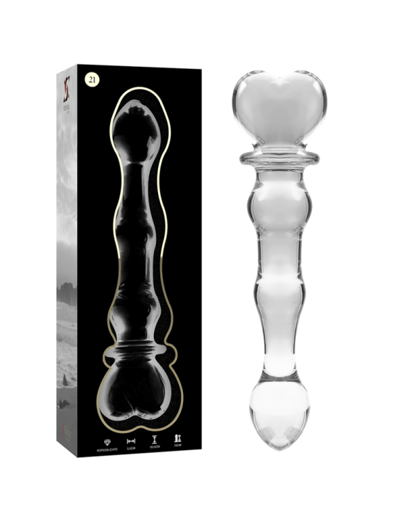 NEBULA SERIES BY IBIZA MODELO 21 DILDO CRISTAL BOROSILICATO 205 X 35 CM TRANSPARENTE