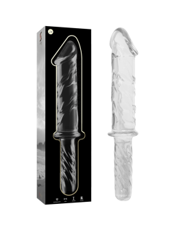 NEBULA SERIES BY IBIZA - MODELO 24 DILDO CRISTAL BOROSILICATO 28.5 X 5 CM TRANSPARENTE