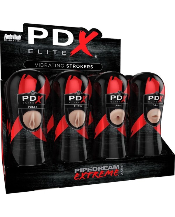 PDX ELITE SET MASTURBADOR STROKER 12 UNIDADES 6X VAGINA 3X ANO 3X BOCA