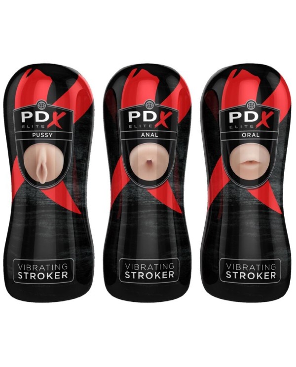 PDX ELITE SET MASTURBADOR STROKER 12 UNIDADES 6X VAGINA 3X ANO 3X BOCA