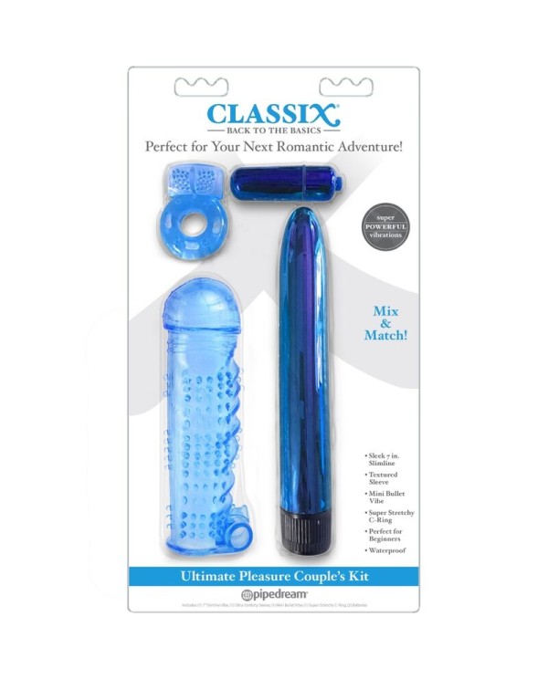 CLASSIX KIT PARA PAREJAS CON ANILLO FUNDA Y BALAS AZUL