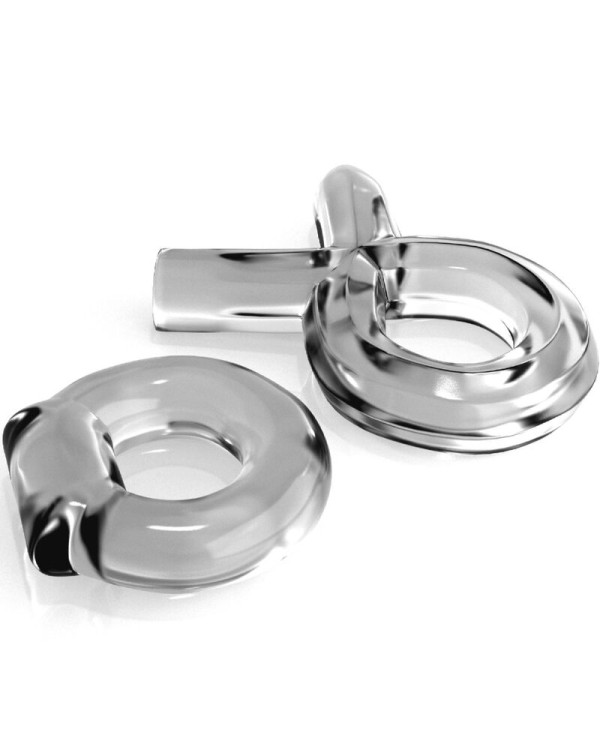 CLASSIX SET PARA PAREJAS 2 ANILLOS PENE TRANSPARENTE