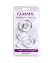 CLASSIX SET PARA PAREJAS 2 ANILLOS PENE TRANSPARENTE