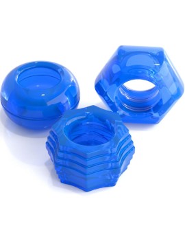 CLASSIX - SET 3 ANILLOS PENE AZUL