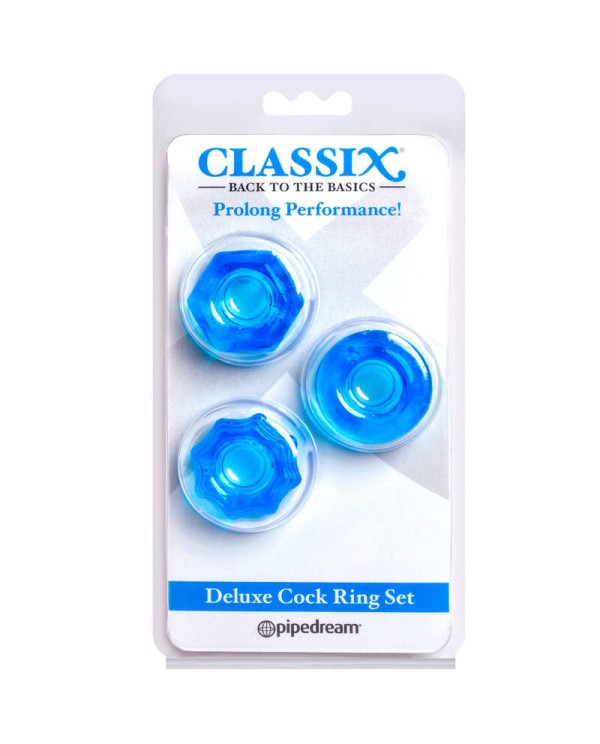 CLASSIX SET 3 ANILLOS PENE AZUL