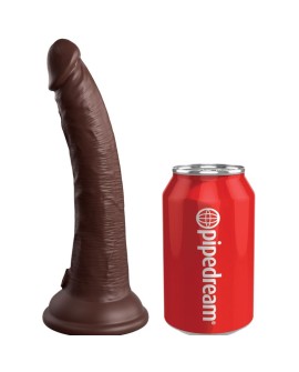 KING COCK ELITE - DILDO REALISTICO SILICONA 17.8 CM MARRON