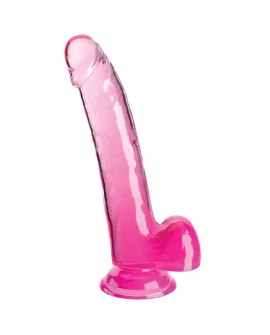 KING COCK CLEAR - DILDO CON TESTICULOS 20.3 CM ROSA