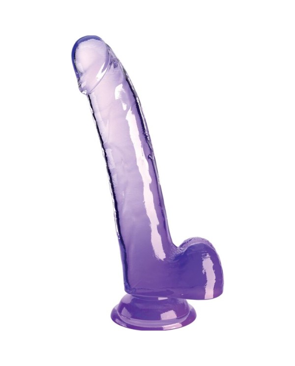 KING COCK CLEAR DILDO CON TESTICULOS 203 CM MORADO