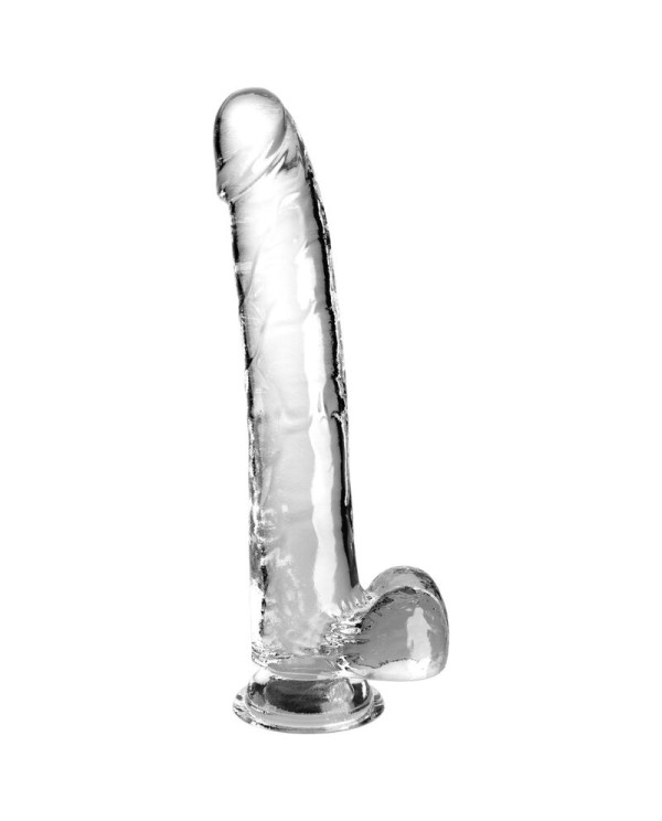 KING COCK CLEAR DILDO CON TESTICULOS 248 CM TRANSPARENTE