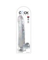 KING COCK CLEAR DILDO CON TESTICULOS 248 CM TRANSPARENTE