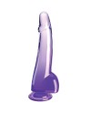 KING COCK CLEAR DILDO CON TESTICULOS 19 CM MORADO