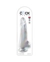 KING COCK CLEAR DILDO CON TESTICULOS 19 CM TRANSPARENTE