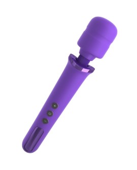 FANTASY FOR HER - MASAJEADOR WAND PARA ELLA RECARGABLE & VIBRADOR 50 NIVELES VIOLETA