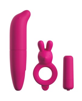 CLASSIX - KIT PARA PAREJAS CON ANILLO, BALA Y ESTIMULADOR ROSA