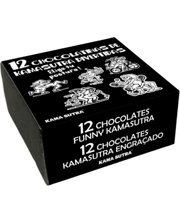 DIABLO PICANTE CAJA DE 12 CHOCOLATINAS CON POSTURAS DEL KAMASUTRA