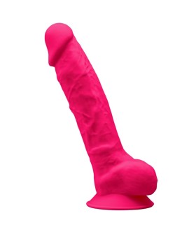 SILEXD - MODELO 1 PENE REALISTICO SILICONA PREMIUM SILEXPAN FUCSIA 23 CM