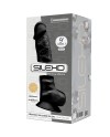 SILEXD MODELO 1 PENE REALISTICO SILICONA PREMIUM SILEXPAN NEGRO 23 CM