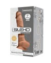 SILEXD MODELO 1 PENE REALISTICO SILICONA PREMIUM SILEXPAN CARAMELO 175 CM