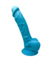 SILEXD MODELO 1 PENE REALISTICO SILICONA PREMIUM SILEXPAN AZUL 175 CM