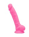 SILEXD MODELO 1 PENE REALISTICO SILICONA PREMIUM SILEXPAN ROSA FLUORESCENTE 175 CM