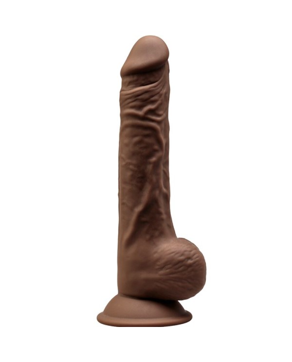 SILEXD MODELO 1 PENE REALISTICO SILICONA PREMIUM SILEXPAN MARRON 24 CM