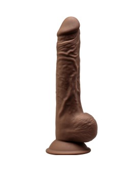 SILEXD - MODELO 1 PENE REALISTICO SILICONA PREMIUM SILEXPAN MARRON 24 CM