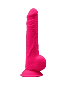 SILEXD - MODELO 1 PENE REALISTICO SILICONA PREMIUM SILEXPAN FUCSIA 24 CM