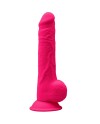 SILEXD MODELO 1 PENE REALISTICO SILICONA PREMIUM SILEXPAN FUCSIA 24 CM