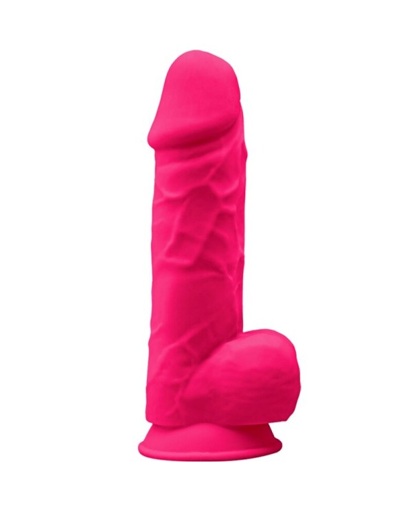 SILEXD MODELO 1 PENE REALISTICO SILICONA PREMIUM SILEXPAN FUCSIA 215 CM