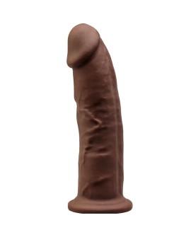 SILEXD - MODELO 2 PENE REALISTICO SILICONA PREMIUM SILEXPAN MARRON 23 CM