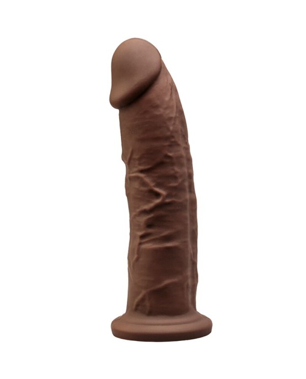 SILEXD MODELO 2 PENE REALISTICO SILICONA PREMIUM SILEXPAN MARRON 19 CM