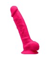 SILEXD MODELO 1 PENE REALISTICO SILICONA PREMIUM SILEXPAN FUCSIA 20 CM