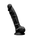 SILEXD MODELO 1 PENE REALISTICO SILICONA PREMIUM SILEXPAN NEGRO 20 CM