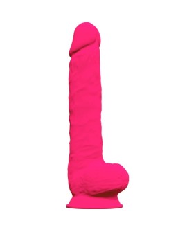 SILEXD - MODELO 1 PENE REALISTICO SILICONA PREMIUM SILEXPAN FUCSIA 38 CM