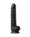 SILEXD MODELO 1 PENE REALISTICO SILICONA PREMIUM SILEXPAN NEGRO 38 CM