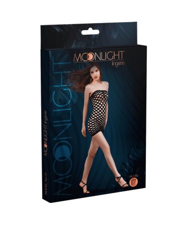 MOONLIGHT MODELO 17 VESTIDO REJILLA NEGRO TALLA UNICA