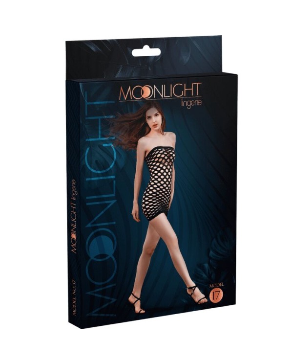 MOONLIGHT MODELO 17 VESTIDO REJILLA NEGRO TALLA UNICA