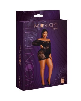 MOONLIGHT - MODELO 7 VESTIDO MANGA LARGA NEGRO TALLA UNICA / PLUS SIZE