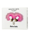 ADRIEN LASTIC ESPOSAS METAL CON PLUMAS ROSA