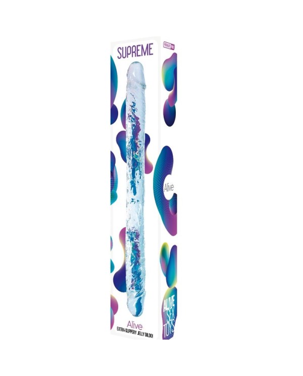 ALIVE SUPREME PENE REALISTICO DOBLE TRANSPARENTE 385 CM