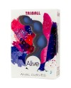 ALIVE TRIBALL BOLAS ANALES SILICONA AZUL 15 CM