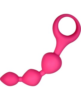 ALIVE - TRIBALL BOLAS ANALES SILICONA ROSA 15 CM