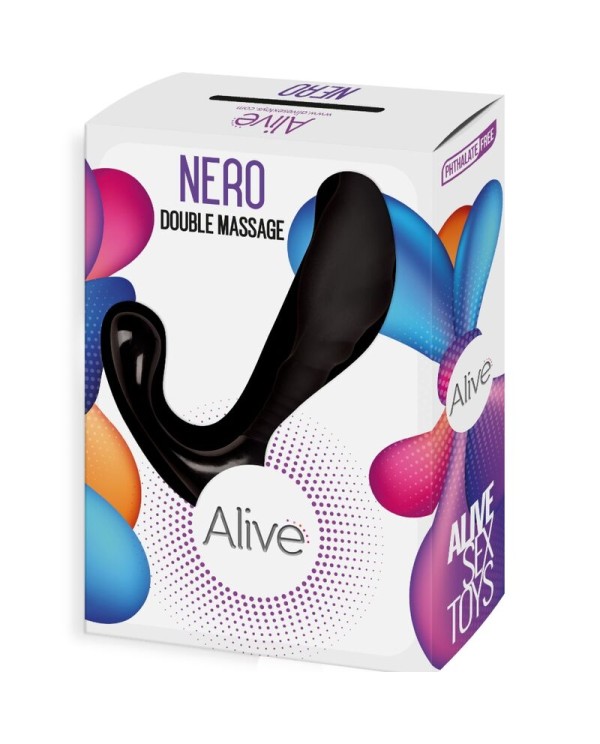 ALIVE NERO DOBLE MASAJEADOR ANAL PROSTATICO